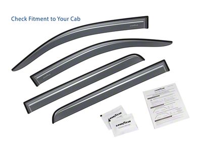 Goodyear Car Accessories Shatterproof Tape-On Window Deflectors (14-18 Silverado 1500 Crew Cab)