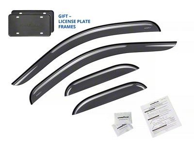 Goodyear Car Accessories Shatterproof Tape-On Window Deflectors (07-13 Silverado 1500 Extended Cab)