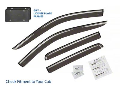 Goodyear Car Accessories Tape-On Window Deflectors (19-25 Silverado 1500 Double Cab)