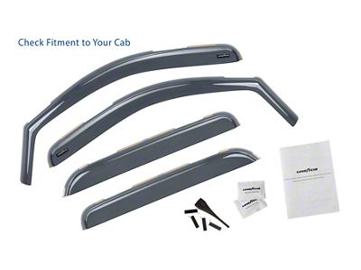 Goodyear Car Accessories Shatterproof in-Channel Window Deflectors (07-14 Silverado 2500 HD Crew Cab)