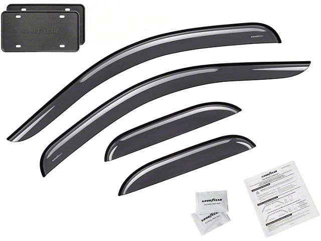 Goodyear Car Accessories Shatterproof Tape-On Window Deflectors (07-14 Silverado 2500 HD Extended Cab)