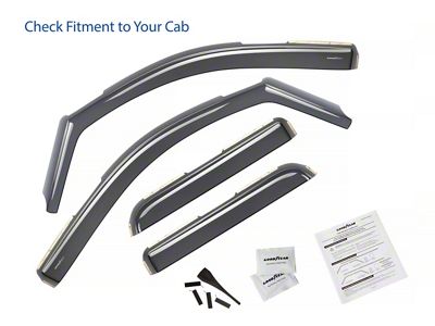 Goodyear Car Accessories Shatterproof in-Channel Window Deflectors (15-19 Silverado 3500 HD Double Cab)