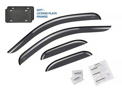 Goodyear Car Accessories Shatterproof Tape-On Window Deflectors (07-14 Silverado 3500 HD Extended Cab)