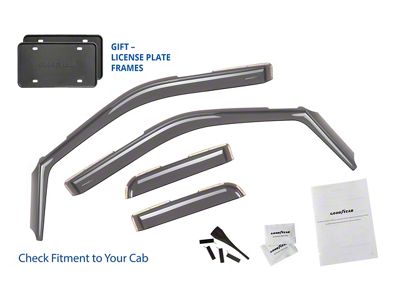 Goodyear Car Accessories Shatterproof in-Channel Window Deflectors (17-25 F-250 Super Duty SuperCab)