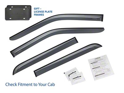 Goodyear Car Accessories Shatterproof Tape-On Window Deflectors (17-25 F-250 Super Duty SuperCrew)