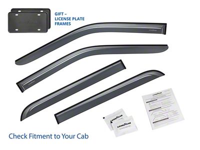 Goodyear Car Accessories Shatterproof Tape-On Window Deflectors (17-24 F-250 Super Duty SuperCrew)