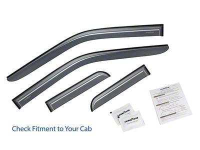 Goodyear Car Accessories Shatterproof Tape-On Window Deflectors (17-25 F-250 Super Duty SuperCab)
