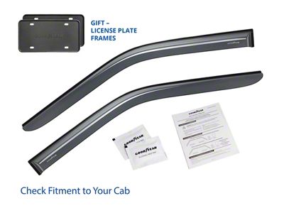 Goodyear Car Accessories Shatterproof Tape-On Window Deflectors (17-25 F-250 Super Duty Regular Cab)