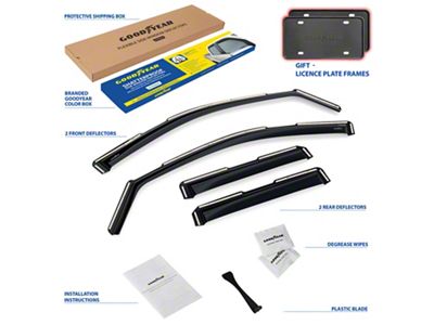 Goodyear Car Accessories Shatterproof in-Channel Window Deflectors (21-25 Tahoe)