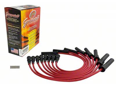 Granatelli Motor Sports Ignition Wires and Coil Pack Internals; Red (11-12 6.2L F-350 Super Duty)