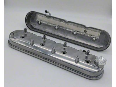 Granatelli Motor Sports Tall Valve Covers; Polished (10-19 6.0L Sierra 2500 HD)