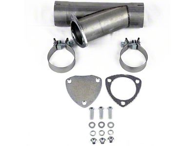 Granatelli Motor Sports Manual Exhaust Cutout; 4-Inch Aluminized Steel; Single (Universal; Some Adaptation May Be Required)