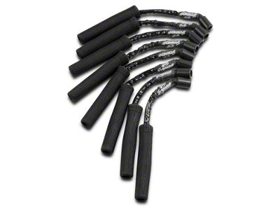 Granatelli Motor Sports High Performance Ignition Wires; 9-Inch; High Temp Black and Black (07-14 5.3L Yukon)