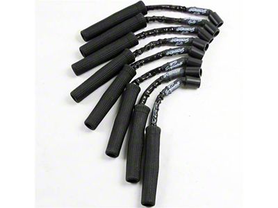 Granatelli Motor Sports High Performance Ignition Wires; High Temp Black and Black (15-25 V8 Yukon)