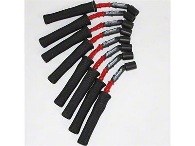 Granatelli Motor Sports High Performance Ignition Wires; High Temp Red and Black (15-25 V8 Yukon)