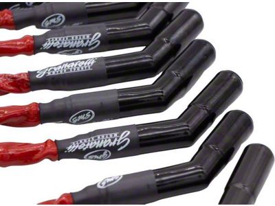 Granatelli Motor Sports High Performance Spark Plug Wires with Ceramic Boots; 10-Inch; High Temp Red (07-25 V8 Yukon)