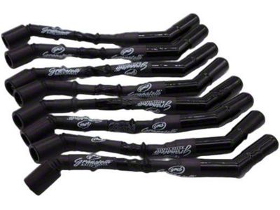 Granatelli Motor Sports High Performance Spark Plug Wires with Ceramic Boots; 8-Inch; High Temp Black (07-25 V8 Yukon)