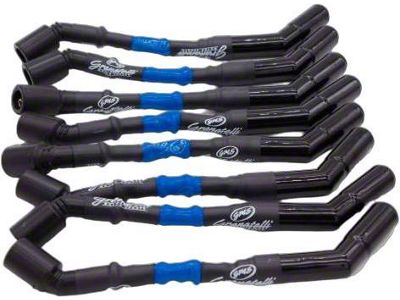 Granatelli Motor Sports High Performance Spark Plug Wires with Ceramic Boots; 8-Inch; High Temp Blue (07-25 V8 Yukon)