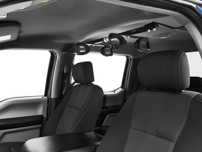 Center-Lok Overhead Gun Rack; Holds 2 Guns (04-23 Silverado 1500 Crew Cab)