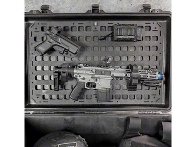 Grey Man Tactical RMP Case Lid Organizer Rifle Rack and Holster Integration MOLLE Panel Package with 3M Dual Lock Fastener Kit; 21.25-Inch x 17-Inch