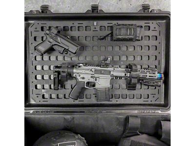 Grey Man Tactical RMP Case Lid Organizer Rifle Rack and Holster Integration MOLLE Panel Package with Pelican Case Screws; 21.25-Inch x 17-Inch