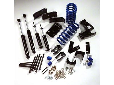 Ground Force Lowering Kit; 1.50-Inch Front / 4.30-Inch Rear (02-05 RAM 1500 Regular Cab w/ 6.4-Foot Box)