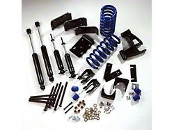 Ground Force Lowering Kit; 1.50-Inch Front / 4.30-Inch Rear (02-05 RAM 1500 Quad Cab)
