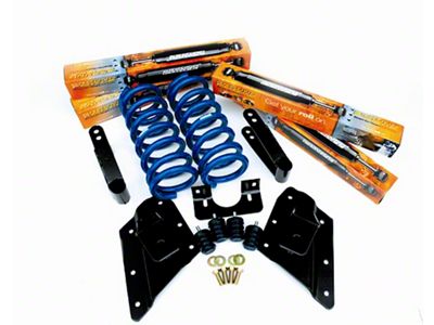 Ground Force Lowering Kit; 3-Inch Front / 4-Inch Rear (99-06 2WD Sierra 1500 Extended Cab w/ 6.50-Foot Standard Box)