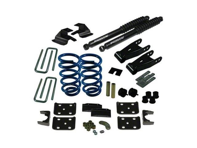 Ground Force 2-Inch Front / 4-Inch Rear Lowering Kit (14-18 2WD Silverado 1500 Double Cab, Crew Cab)