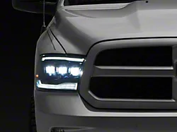 GTR Lighting Carbide LED Headlights; Black Housing; Clear Lens (09-18 RAM 1500)