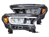 GTR Lighting Carbide LED Headlights; Black Housing; Clear Lens (19-23 Ranger)