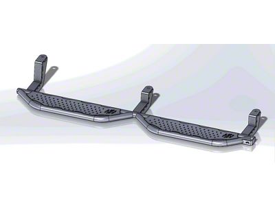 Hammerhead Cab Length Running Boards; Black (02-08 RAM 1500 Quad Cab)