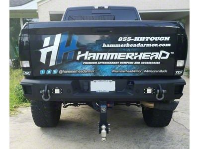 Hammerhead Rear Bumper with Flush Mount Reverse Light Cutouts (09-18 RAM 1500 w/o Factory Dual Exhaust)