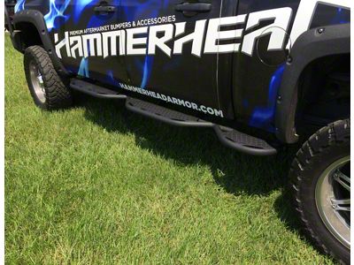 Hammerhead Wheel to Wheel Running Boards; Black (07-13 Silverado 1500 Crew Cab)