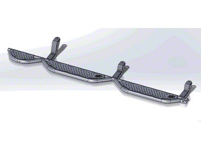 Hammerhead Wheel to Wheel Running Boards; Black (02-08 RAM 1500 Quad Cab)