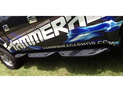 Hammerhead Wheel to Wheel Running Boards; Black (15-25 F-150 SuperCrew)