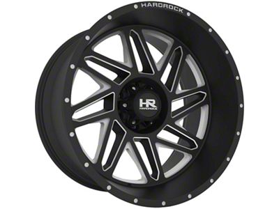 Hardrock Offroad Bones Xposed Gloss Black Milled 8-Lug Wheel; 22x12; -44mm Offset (11-14 Sierra 2500 HD)
