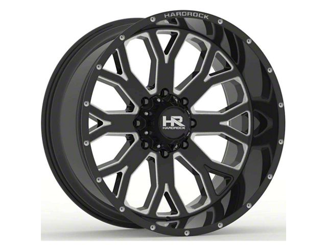 Hardrock Offroad Slammer Xposed Gloss Black Milled 8-Lug Wheel; 20x12; -44mm Offset (11-14 Sierra 2500 HD)