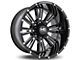 Hardrock Offroad Spine Xposed Gloss Black Milled 8-Lug Wheel; 20x12; -44mm Offset (11-14 Sierra 2500 HD)