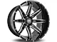Hardrock Offroad PainKiller Xposed Gloss Black Milled 6-Lug Wheel; 20x12; -44mm Offset (07-13 Silverado 1500)