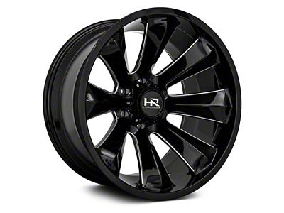 Hardrock Offroad Xplosive Xposed Gloss Black Milled 8-Lug Wheel; 22x12; -51mm Offset (01-06 Sierra 2500 HD)