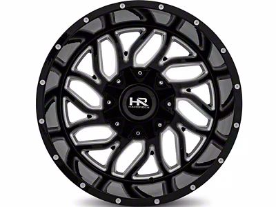 Hardrock Offroad H707 Destroyer Gloss Black Milled 8-Lug Wheel; 20x12; -51mm Offset (01-06 Silverado 3500 HD SRW)