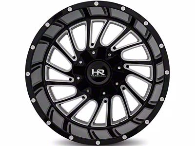 Hardrock Offroad H708 Overdrive Gloss Black Milled 8-Lug Wheel; 20x10; -19mm Offset (01-06 Silverado 3500 HD SRW)