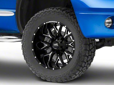 Hardrock Offroad Affliction Gloss Black Milled 5-Lug Wheel; 20x10; -19mm Offset (02-08 RAM 1500, Excluding Mega Cab)