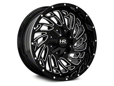 Hardrock Offroad Attack Gloss Black Milled 5-Lug Wheel; 20x12; -51mm Offset (02-08 RAM 1500, Excluding Mega Cab)