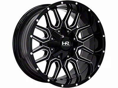 Hardrock Offroad Commander Gloss Black Milled 5-Lug Wheel; 20x10; -19mm Offset (02-08 RAM 1500, Excluding Mega Cab)