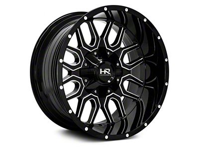 Hardrock Offroad Commander Gloss Black Milled 5-Lug Wheel; 20x12; -51mm Offset (02-08 RAM 1500, Excluding Mega Cab)