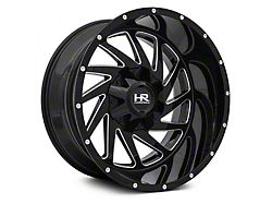 Hardrock Offroad Crusher Gloss Black Milled 5-Lug Wheel; 20x12; -44mm Offset (02-08 RAM 1500, Excluding Mega Cab)