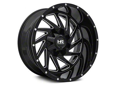 Hardrock Offroad Crusher Gloss Black Milled 5-Lug Wheel; 20x12; -44mm Offset (02-08 RAM 1500, Excluding Mega Cab)