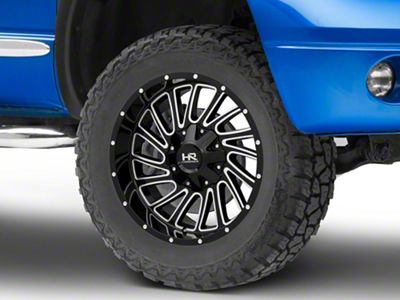 Hardrock Offroad Overdrive Gloss Black Milled 5-Lug Wheel; 20x10; -19mm Offset (02-08 RAM 1500, Excluding Mega Cab)